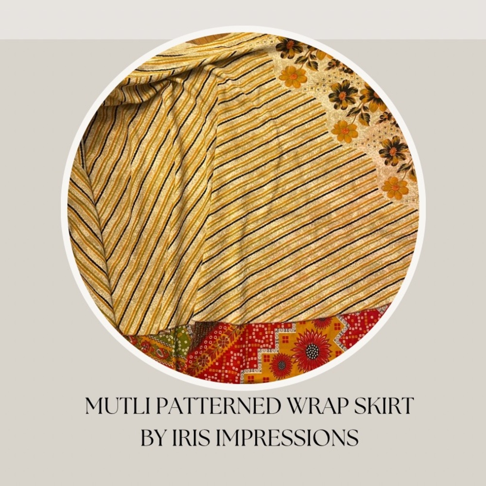 MULTI PATTERNED WRAP SKIRT BY IRIS IMPRESSIONS
